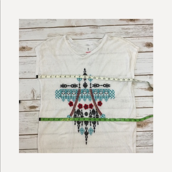 Johnny Was Top long linen boho embroidered tunic - Picture 4 of 8